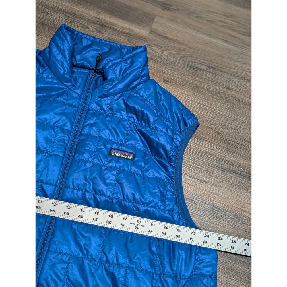 Patagonia‎ Nano Puff Vest Mens XL Blue PrimaLoft Quilted Vail Ski Resort Logo - Picture 2 of 5
